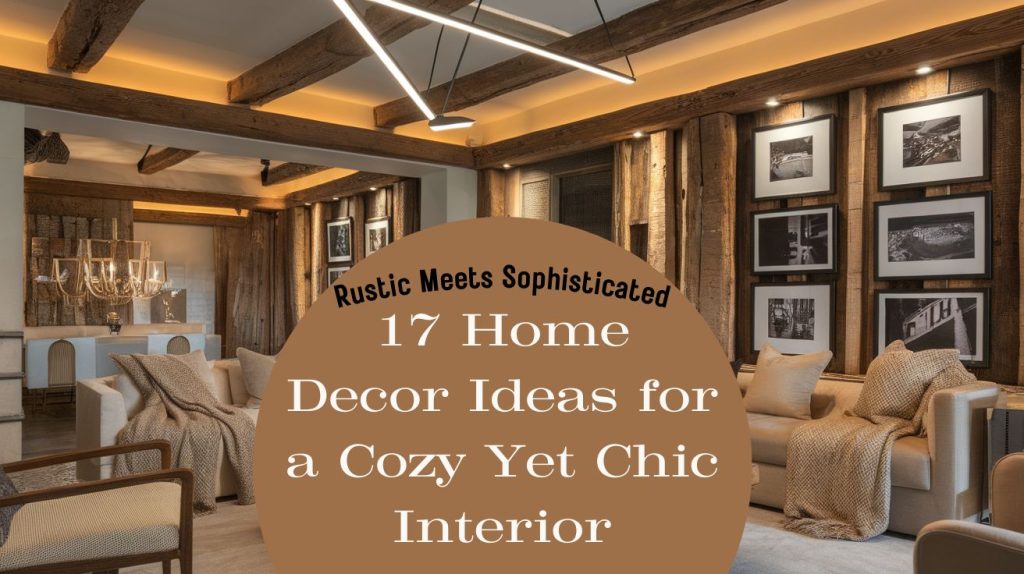 Rustic Meets Sophisticated: 17 Home Decor Ideas for a Cozy Yet Chic Interior