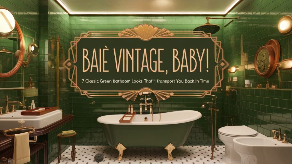 Ready to give your small bathroom interior a timeless makeover? Explore 7 stunning green bathroom styles that mix baie vintage elegance with modern design.