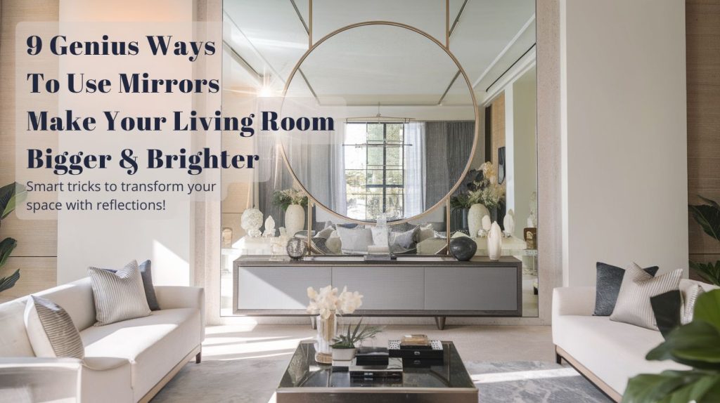 Love open and bright spaces? Try these 9 creative ways to use mirrors for a Pinterest-worthy living room! #StylishSpaces #DecorTrends