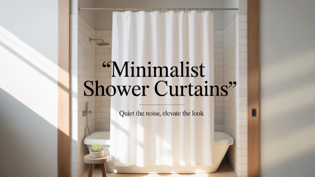 9 Minimalist Shower Curtains That Quiet the Noise (and Still Look Stunning)